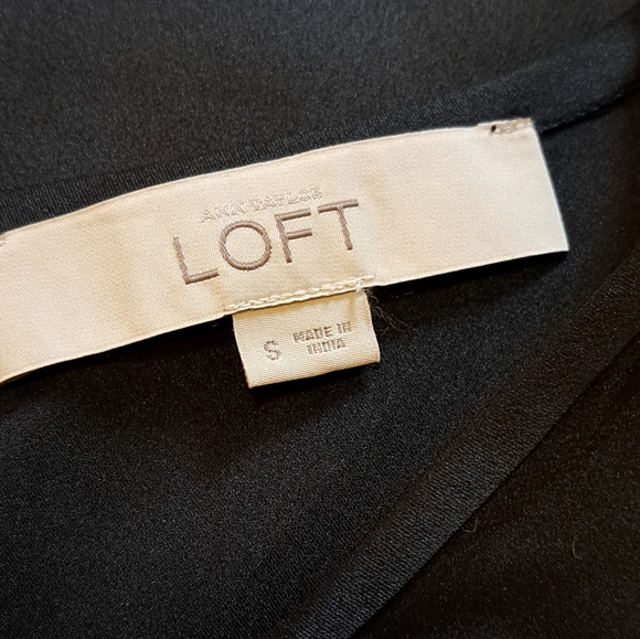 Ann Taylor Loft Black Sleeveless Blouse Women's Small Tank Top - Picture 7 of 8